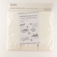 Flat Pack Gift Box - Wine Box Shape (33.5x10x10.5cm) - White