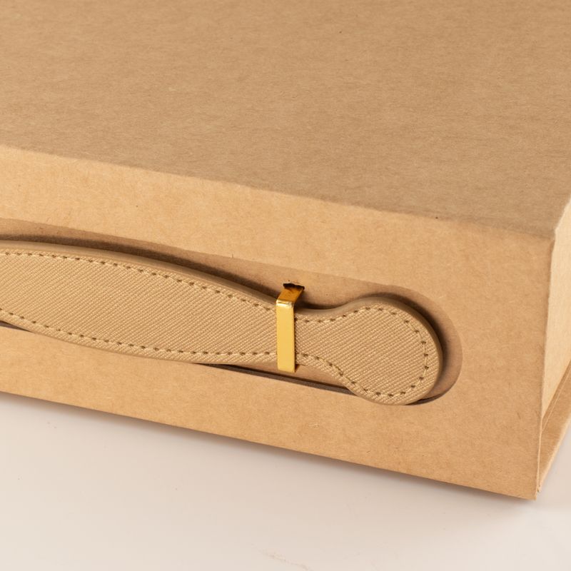 Flat Pack Gift Box - Med Hamper  (24x18.2x8cm) - Brown Craft