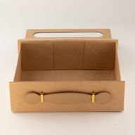Flat Pack Gift Box - Med Hamper  (24x18.2x8cm) - Brown Craft