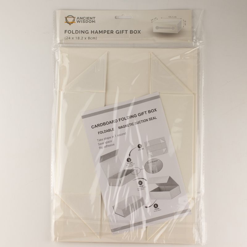 Flat Pack Gift Box - Med Hamper (24x18.2x8cm) - White