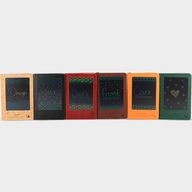 Intention Note Book - LCD Wipe Screen - Brown Leather Effect - Brass Leaf - 80 Leafs