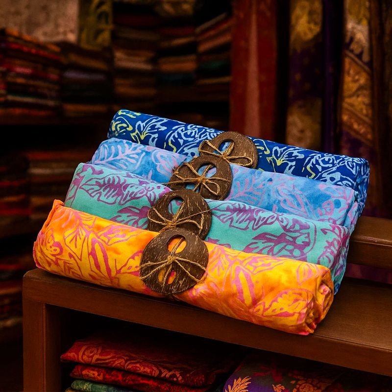 Bali Block Print Sarong - Tropical