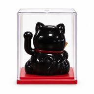 Mini Solar Powered Money Cat in Box - Black