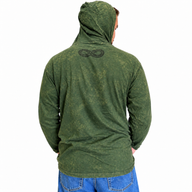 Med Stone Washed Hoody Shirt Kangaroo Pocket -Vintage Teal