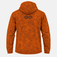 Med Stone Washed Hoody Shirt Kangaroo Pocket - Burnt Orange
