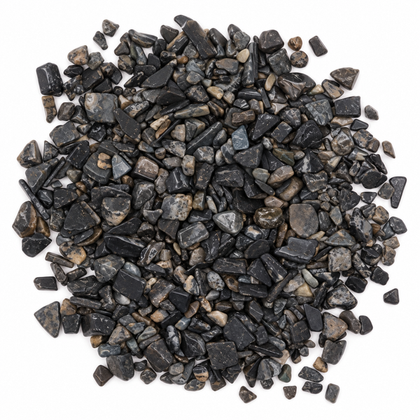 Black Tourmaline Gemstone Chips Bulk - 1KG