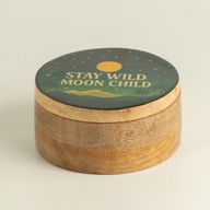 Round Enamelled Box - Stay Wild Moon Child