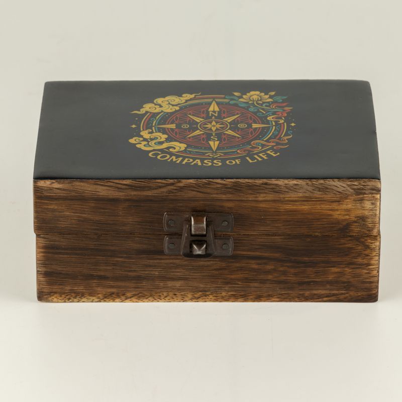 Medium Enamelled Box - Compass of Life