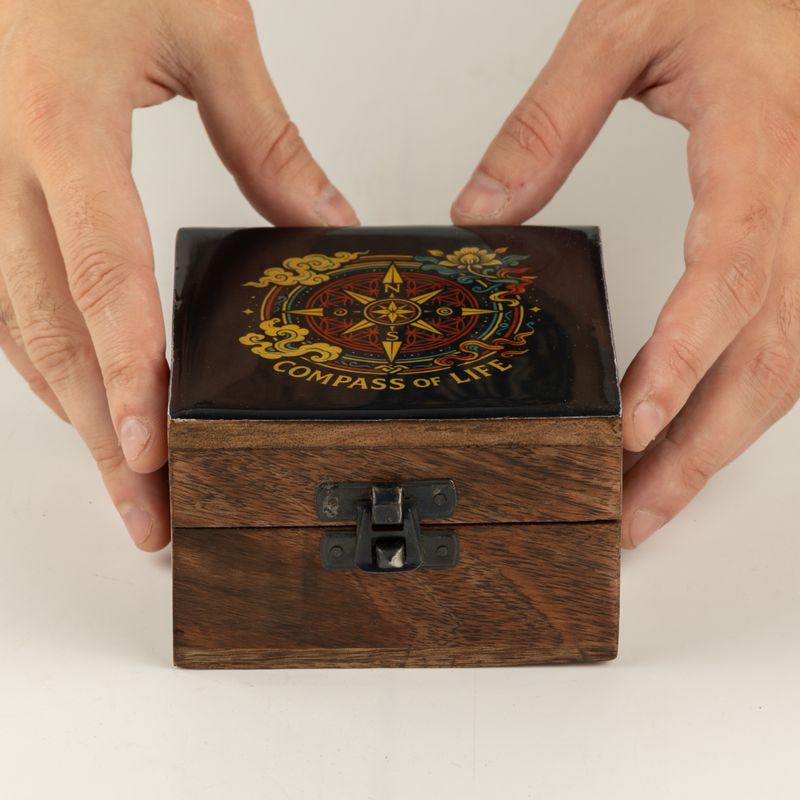 Small Enamelled Box - Compass of Life