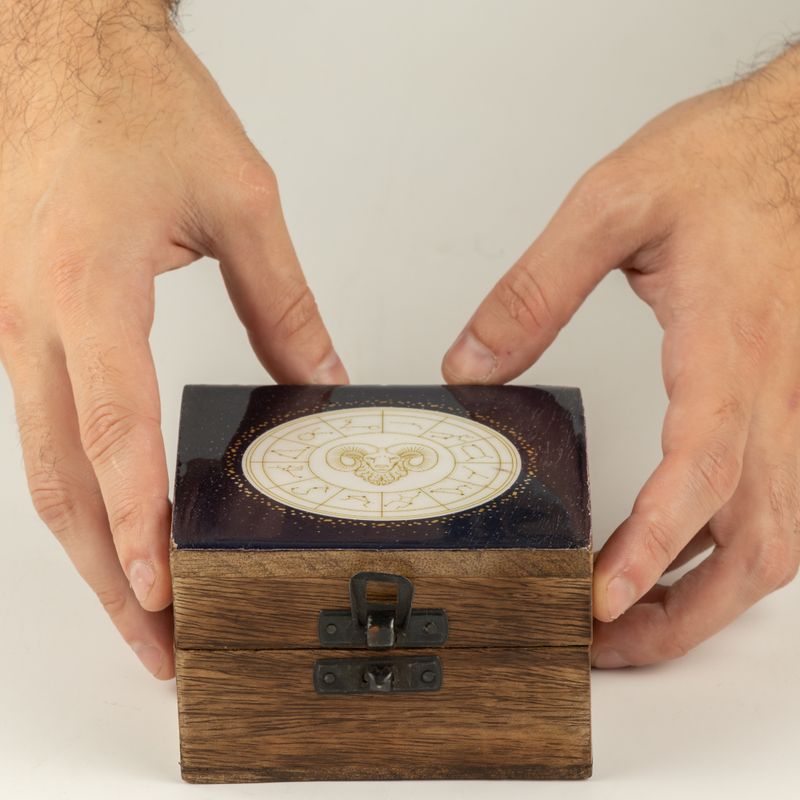 Small Enamelled Box - Aries