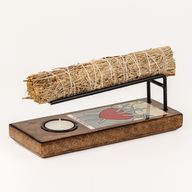 Large Sage Stick Heater Enamelled - 3 of Swords