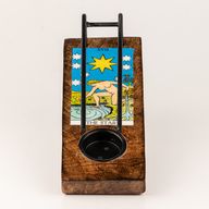 Large Sage Stick Heater Enamelled - The Star