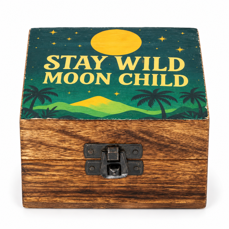 Small Enamelled Box - Stay Wild Moon Child