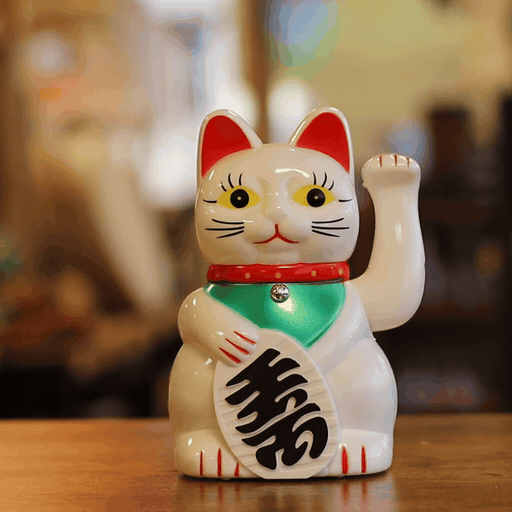 White  Money Cat - 15cm