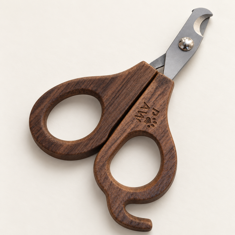 PAW Grooming Tools - Semi Circle Nail Clipper - Walnut - Stainless Steel (304)