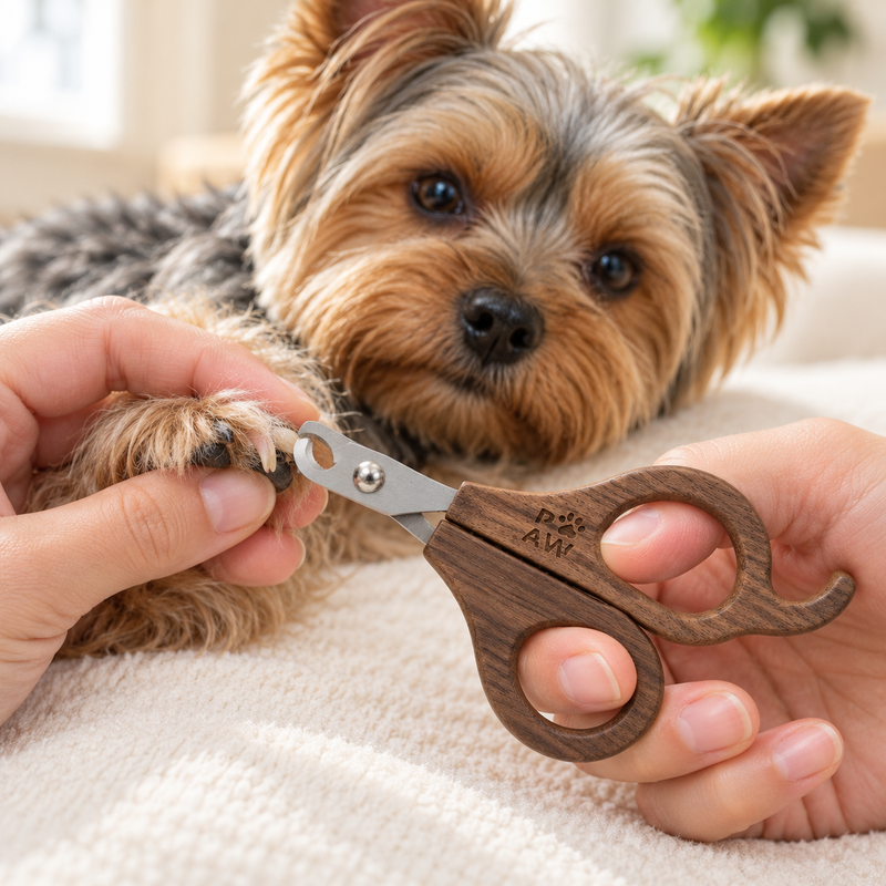 PAW Grooming Tools - Semi Circle Nail Clipper - Walnut - Stainless Steel (304)