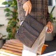 Stonewash Travel Laptop Pouch - Charcoal