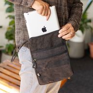Stonewash Travel Laptop Pouch - Charcoal