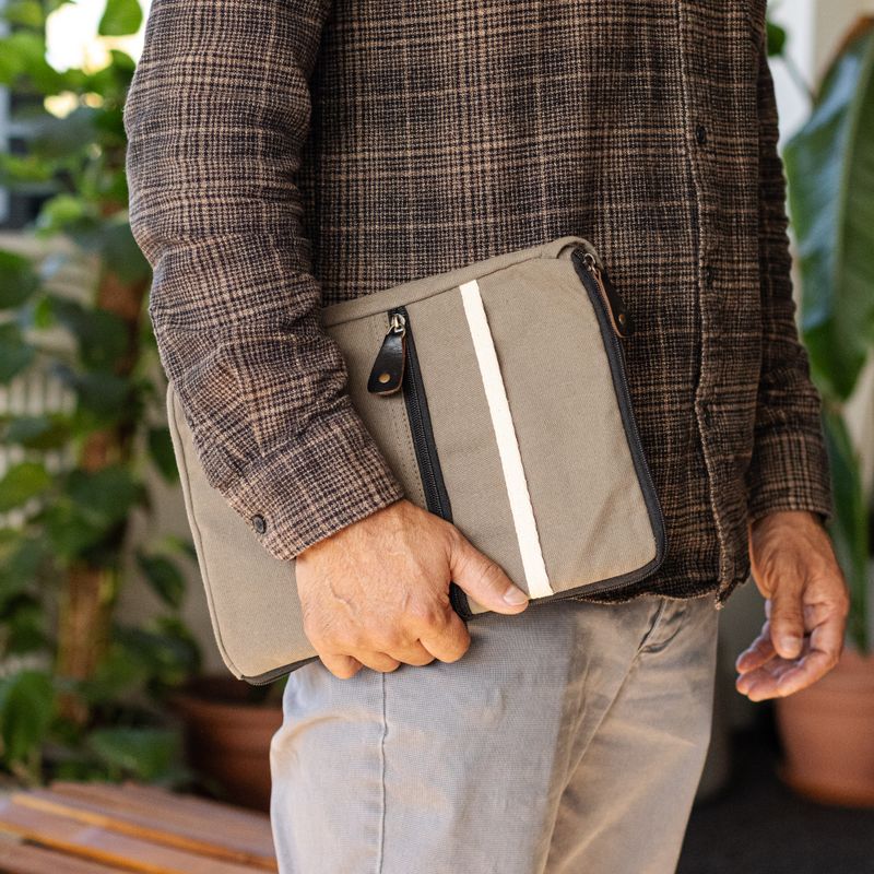 Canvas Tablet Pouch - Olive