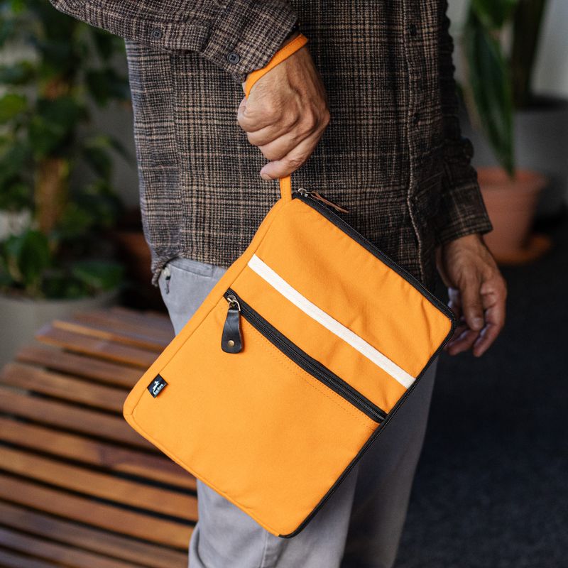 Canvas Tablet Pouch - Orange