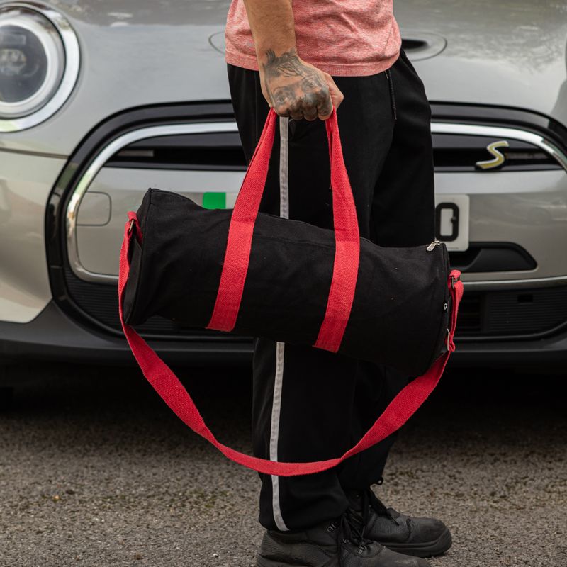 Don't Quit Gym Bag - Black - Cherry Pink Handle