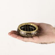 Brass Carved Charcoal Incense Jar