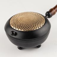 Large Iron Censer Incense Burner - Gold detail