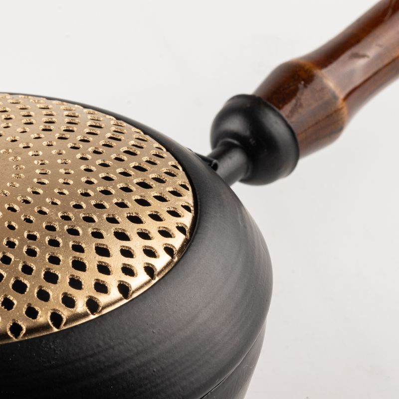 Large Iron Censer Incense Burner - Gold detail