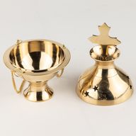 Hanging Brass Incense Burner - Cross