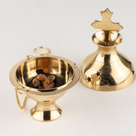 Hanging Brass Incense Burner - Cross