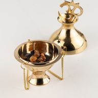 Hanging Brass Incense Burner - Om