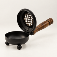Med Iron Censer Incense Burner - Gold detail