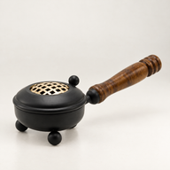 Med Iron Censer Incense Burner - Gold detail