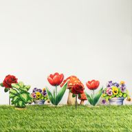 Wooden House Plants - Mini Pansy