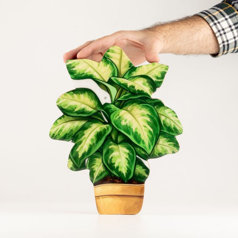 Wooden House Plants - Large Pansy