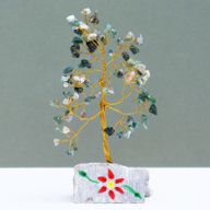 Moss Agate Gemstone Tree - 80 Stones