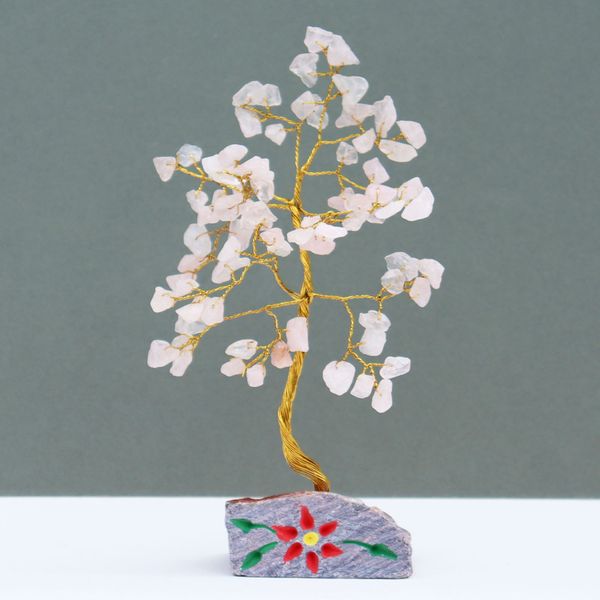 Rose Quartz Gemstone Tree - 80 Stones