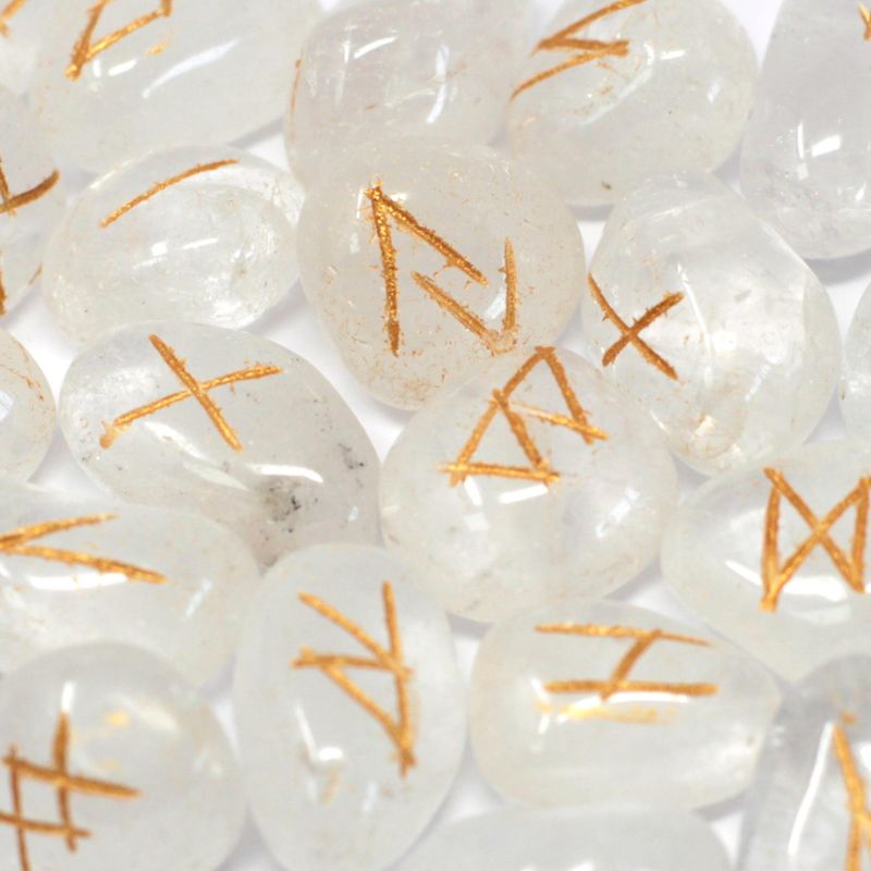 Indian Runes in Pouch - Crystal