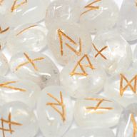 Indian Runes in Pouch - Crystal