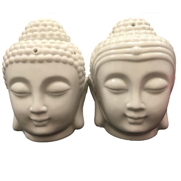 Buddha Head Oil Burner - White