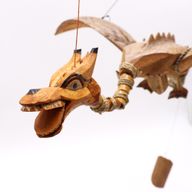 Natural Coconut Dragon Mobile 37cm