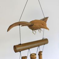 1x Coconut Blackbird Windchimes
