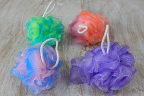 Pretty Variegated Scrunchies 4 asst (display tube) - 40gm