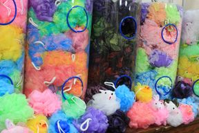 Pretty Variegated Scrunchies 4 asst (display tube) - 40gm