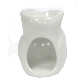 Classic White Oil Burner - Tall Owl