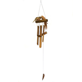 1x Coconut Twin Birds Windchimes