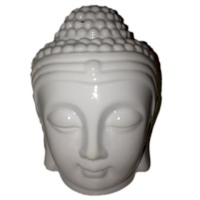 Buddha Head Oil Burner - White