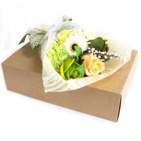Boxed Hand Soap Flower Bouquet - Green