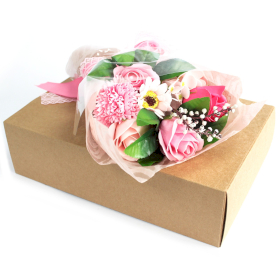 Boxed Hand Soap Flower Bouquet - Pink