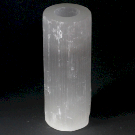 Selenite Cylinder Candle Holder - 20 cm